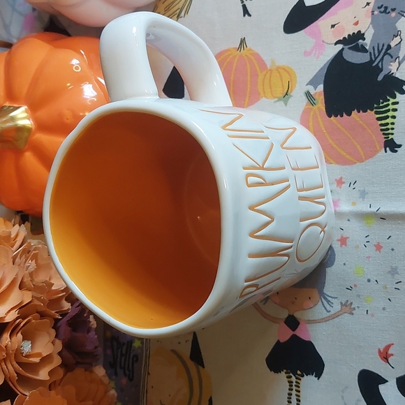 Pumpkin Queen Chunky Coffee Mug Rae Dunn by Magenta NEW HTF FIRM - Picture 2 of 4